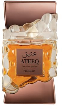Nusuk Ateeq Herrenparfum - 100 ml | Langerhaltender Parfümextrakt | Noten von Zitrusfrüchten, Gewürzen und Holz | Kühnes männliches Luxusparfum