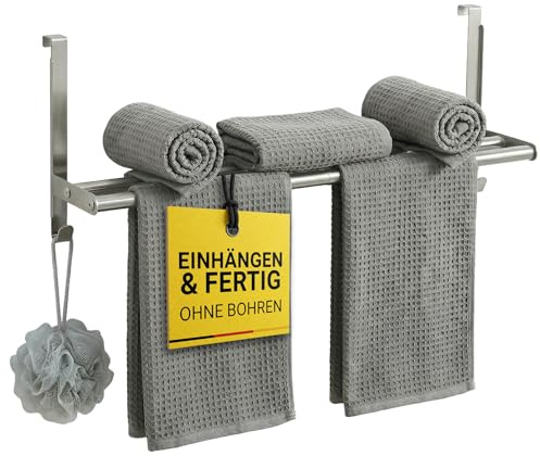 Handtuchstange, Handtuchhalter ohne Bohren, verstellbar, Edelstahl