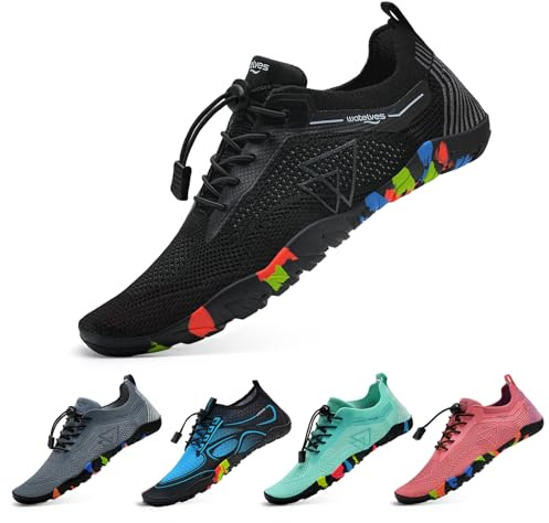 WateLves Badeschuhe Wasserschuhe Damen Herren Schnell Trocknende und Schnell Tragende Strandschuhe für Tauchen Surfen Wassersport Wandern Yoga Alltag 36-48EU