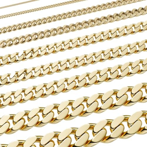 Edle Goldkette Panzerkette flach Halskette 585 Gold Echtgold Schmuck massiv 14 kt