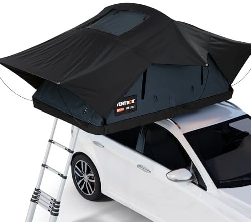 TentBox Autodachzelt Lite - TentBox Autodachzelt, Vier Jahreszeiten, Autocamping - Zeltdachbox mit Oberlicht, um die Sterne zu beobachten - 2 Minuten Aufbau.