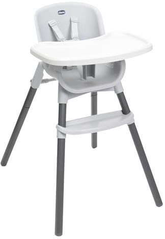 Chicco Zest Kinderhochstuhl für Babys ab 6 Monaten bis 40kg, Leichter Hochstuhl mit verstellbarer Höhe und abnehmbarem Tablett, 5-Punkt-Gürtel, wiegt nur 4,5 kg, Kompakt verstaubar, Modernes Design
