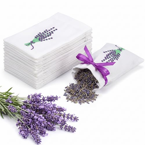 UPKOCH 12 Stück Lavendelsäckchen Leer zum Selbstbefüllen – Stoffsäckchen für Getrocknete Lavendelblüten, Duftsäckchen Schrank, DIY Kräuterbeutel, Gastgeschenke Hochzeit