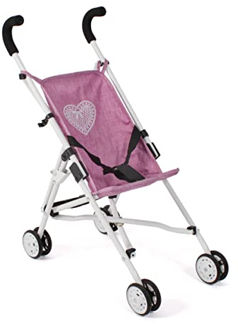 Puppenbuggy Roma, Puppenwagen, Mini-Buggy, Jeans Pink