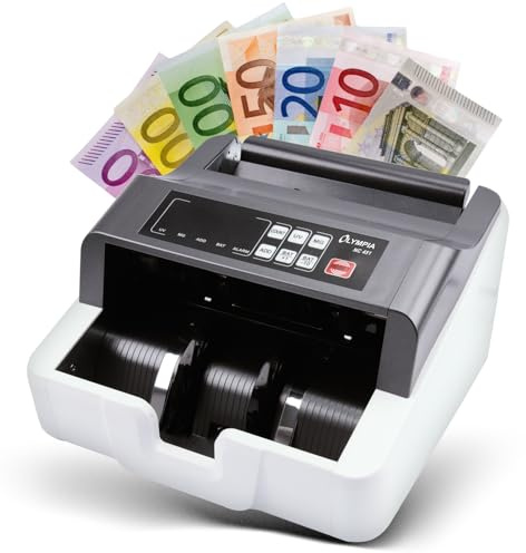 NC 451 | Banknotenprüfer für Banknoten | UV MG Sensoren | 1000 Scheine/Min | Additionsfunktion | LED Display | Zählmaschine Scheine