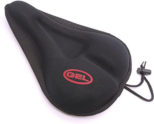 Maveek Gel-Fahrradsitzbezug – extra bequemer, weicher Gel-Fahrradsitz-Fahrradsattelkissen, Fahrradpolsterbezug (schwarz)