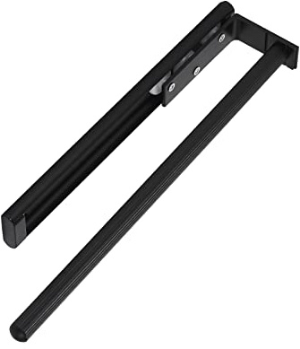 SOTECH Aluminium Handtuchhalter TED 1-armig schwarz matt (325-487 mm, ausziehbar) Teleskop-Handtuchauszug für Bad oder Küche