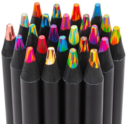 Maqhpu Schultüte Füllung, Einschulung Mädchen, 24 Farben Regenbogenstift, Mitgebsel Kindergeburtstag, Buntstifte Stifte für Bastelset Kinder ab 6 Jahre, Schulanfang Mädchen Geschenke 4-12 jahre