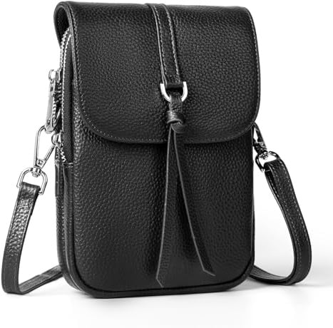 befen Echtleder Handytasche zum Umhängen Damen, RFID-Blockierung Handy Umhängetasche Damen Klein Handtasche Leder, Handytasche mit Geldbörse zum Umhängen, Crossbody Bag mit Verstellbar Schultergurt
