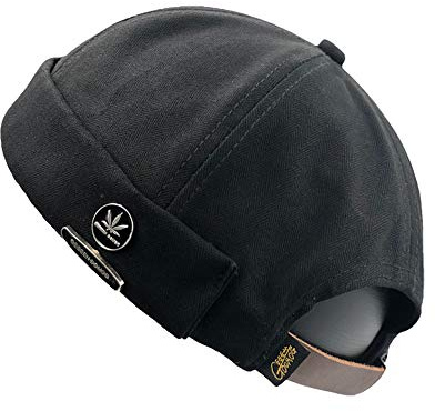 YAMEE Docker-Cap Herren mütze Docker Mütze Seemannsmütze Hafenmütze Bikercap Basecap ganzjährig Tragbar Hat Brimless Hat Rolled Cuff Harbour Hat