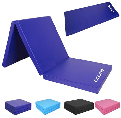 CCLIFE Turnmatte Weichbodenmatte 180x60x5cm Kinder Klappbare für Zuhause Fitnessmatte Gymnastikmatte rutschfeste Sportmatte Spielmatte