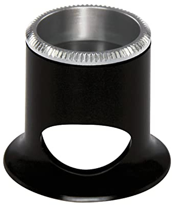Bergeon 2611-TN-2.5 Uhrmacherlupe, Vergrößerung 4X, Schwarz, Bikonvexe Linse Bergeon Air