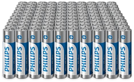 Philips Ultra AAA Alkali-Batterien – Ideal für Unternehmen und den großen Gebrauch, 100 Stück