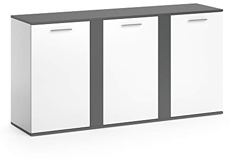 Vicco Kommode Novelli, Anthrazit, 40 x 80 cm | mit Türen, geeignet zur Aufbewahrung von Kleidung und Haushaltsgegenständen