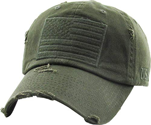 KBETHOS KBVT-209 OLV Tactical Operator mit USA-Flaggen-Flecken US Army Military Baseball Cap Einstellbar