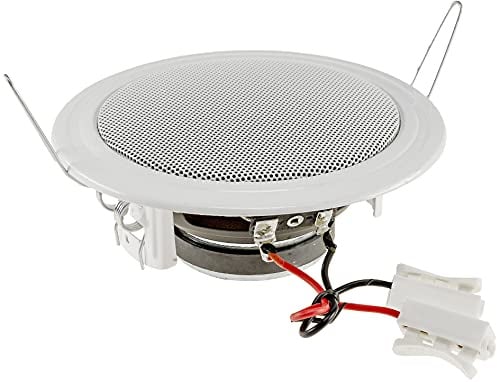 ChiliTec Einbaulautsprecher Deckenlautsprecher 60W flach Einbau Decke Wand Rund 135mm Lautsprecher für Büro Küche Wohnzimmer Heimkino Weiß