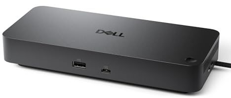 Dell Pro Dock WD25 – USB-C-Dockingstation mit 100W Ladeleistung, 4 Display-Support, 2X DP 1.4, HDMI 2.1, 6 USB-Ports, 2.5GbE Ethernet, Kompaktes Nachhaltigkeitsdesign