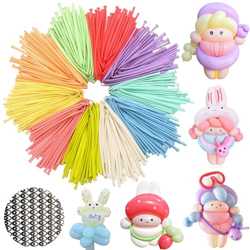 Bunte 260Q Modellierballons: 200 Magic Balloons für kreatives Formen und Spaß