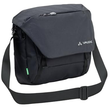 VAUDE Umhängetasche ROM S III - hochwertige Messenger Bag Herren & Damen aus recyceltem PET, wasserabweisende Schultertasche mit Notebook-Fach - black, Einheitsgröße