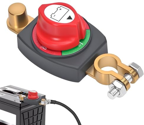 MumdoYAL Batterietrennschalter 12V - 48V, Batterie Hauptschalter 12 Volt, Batterieschalter 12V Trennschalter, Autobatterieschalter, Batteriehauptschalter, Für Autos, Motorräder, Boote, Wohnwagen