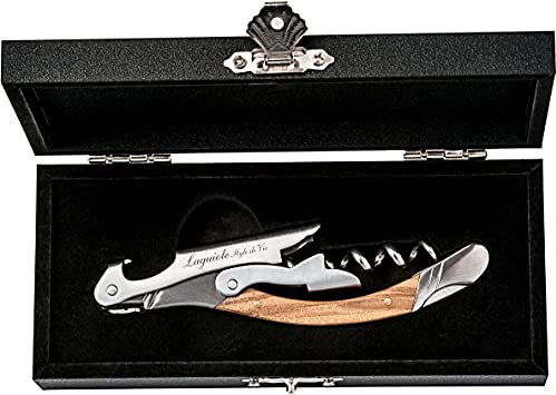 Laguiole Style de Vie Korkenzieher, Flaschenöffner mit Folienschneider, olivenholz