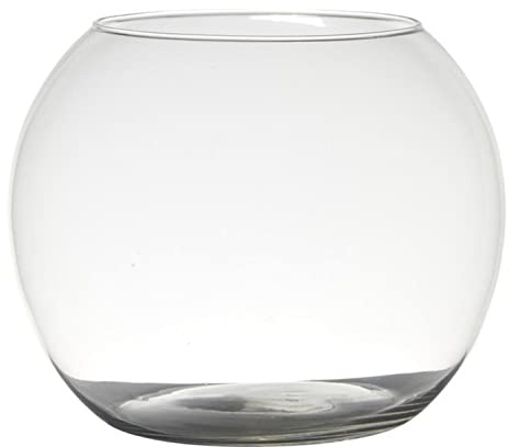 INNA-Glas Kerzen Kugelvase TOBI Earth aus Glas, klar, 20cm, Ø25cm | Kerzenglas