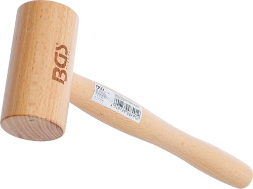 BGS 74519 | Holzhammer | Ø 55 mm | 180 g | Länge 310 mm | Stiellänge 225 mm | Kopflänge 110 mm | Hammerkopf Birke | Stiel Buche | für Dübel, Stechbeitel und Holzarbeiten