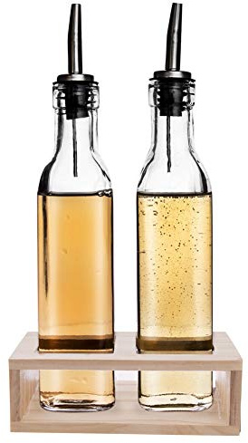 ORION Essig und Öl Spender Set Flasche 2 Stück Set Ölflasche und Halterung