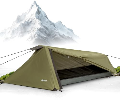 EXPLORER Namib 1 Personen Zelt kleines Packmaß Ultraleicht für Fahrrad oder Motorrad Reise 3000mm Wassersäule mit separatem Innenzelt Wandern Trekking Camping
