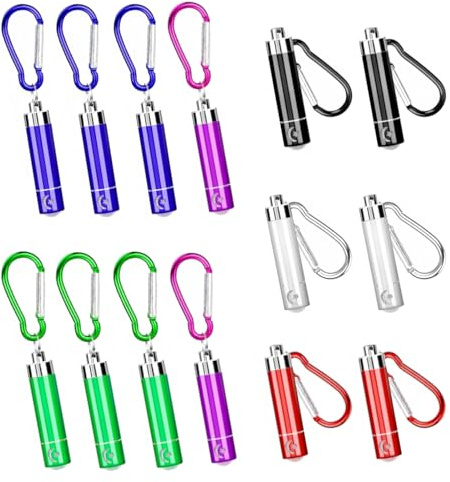 flintronic 14PCS Mini Taschenlampe, Tragbare Mini LED Schlüsselanhänger Licht mit Batterien, Aluminium Schlüssel Taschenlampe für Kinder Männer und Frauen, ideal für Wandern, Camping, Outdoor, Partys