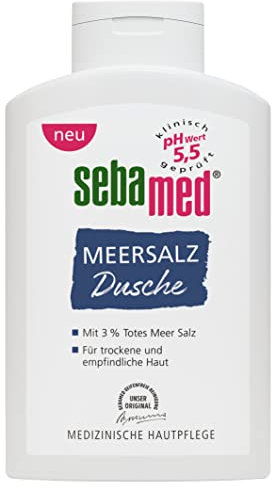 SEBAMED Meersalz Dusche 400 ml, Duschgel für Männer und Frauen, seifenfreie Reinigung für empfindliche und trockene Haut, ohne Mikroplastik
