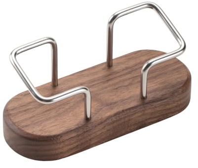 muso wood Visitenkartenhalter Holz Visitenkartenständer | Aus Walnussholz und Edelstahl, Visitenkarten Aufbewahrung Visitenkarten-Etui für Büro, Laden, Messe, Ausstellung, Empfang