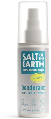Salt Of The Earth Natürliches Deospray, Geruchlos, Ohne Parfüm - Vegan, Langanhaltender Schutz, Ohne Tierversuche - 100 ml