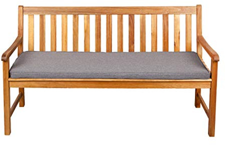 Gutekissen® Sitzkissen für Bank, Gartenschaukeln, Sitz, glatt. FK5 (110x40x5, Hellgrau)