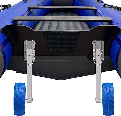TESUGN Heckräder Slipräder Edelstahl Transporträder Abnehmbar Bootsräder, Schlauchbooträder, Transporträder Slipräder mit 150 kg Belastung für alle ArtenVon Aufblasbaren Booten und Anhängern, etc