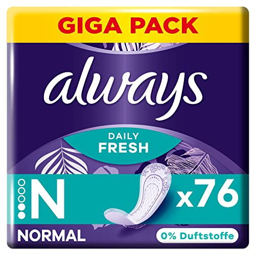 Always Daily Fresh Normal Slipeinlagen 76 Stück, 0 Prozent Duftstoffe, Für Frische Und Schutz