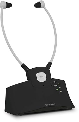 TechniSat STEREOMAN ISI 3 - kabelloser Stereo-Funkkopfhörer für Fernseher und Musikanlagen mit Dockingstation, schwarz