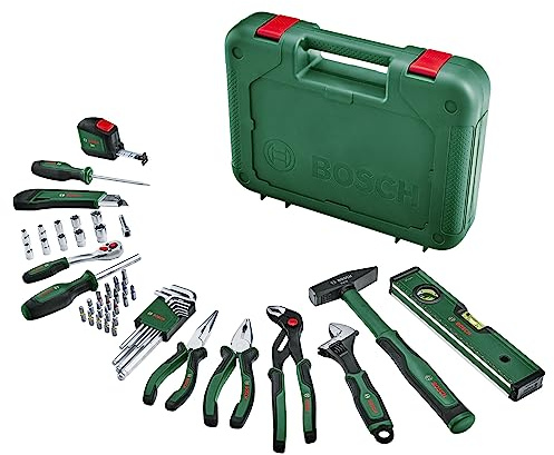 Bosch Handwerkzeug-Set Advanced, 52-teilig (Set mit hochwertigen Werkzeugen für erfahrene Heimwerker; lange Lebensdauer; hochwertige Materialien; ergonomisches Design)