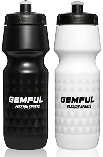 GEMFUL Trinkflasche Sport 750ml Breite Öffnung Drückbare Gym Sport Freizeit Mtb Rennrad Flaschen
