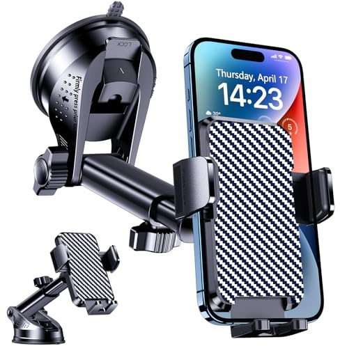BIPOPIBO Das Armaturenbrett Handyhalterung Auto [Super Saugnapf] Handy Halterung Auto Universal 360° Drehbar kfz Handyhalterung Handy Halter für iPhone Android Lautsprecher Halterungen