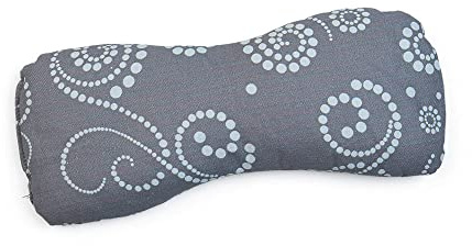 GRÜNSPECHT Bio-Augenkissen mit Leinsamenfüllung, Entspannung müder Augen, kühlend, Bezug aus 100% Baumwolle (kbA), für Yoga/Meditation, grau (151-V2)