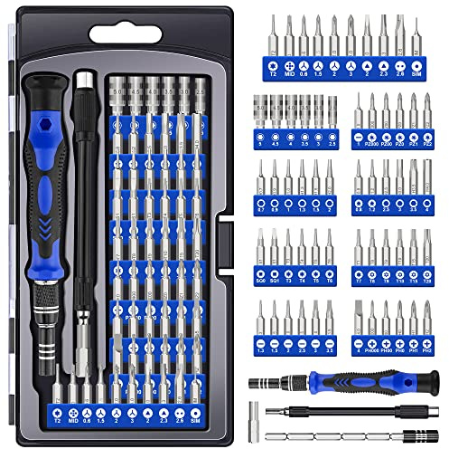 XOOL 62 in 1 Feinmechaniker Schraubendreher Set, Magnetischer Mini Feinmechaniker Werkzeug Set, Reparatur Werkzeug Set für Computer, iphone, ipad, Laptop, PS4, PS5, Xbox, Handy, Macbook usw.