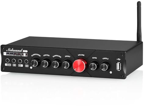 Nobsound HiFi 5.1 Kanal Bluetooth Verstärker Stereo Heimkino Power Amp Subwoofer Verstärker Audio Amplifier