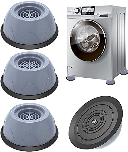 Waschmaschine Füße Pad Fußpolster 4 Stück Universal Anti Vibration Waschmaschine Füße [Vibrationsdämpfer]Anti Rutsch Gummi-Fußpolster Schwingungsdämpfer Antirutschmatte für Waschmaschinen und Trockner