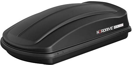 Nordrive N60004 Box 330, Dachbox für Autos aus ABS, 330 Liter, schwarz geprägt