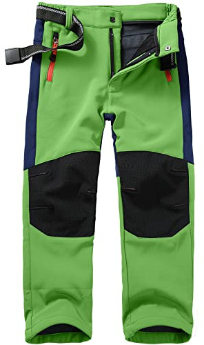 yeyity Kinder Softshellhose Skihose Cargohose Wasserdicht Thermohose | Atmungsaktiv Gefüttert Jungen Mädchen Schneehose Winter Outdoorhose Wanderhose Elastischem Bund matschhose Wintersportarten