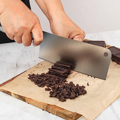 joeji's Kitchen Hackmesser Küchenmesser 17cm - Edelstahl Scharfe 5Cr15Mov - Chinesisches Kochmesser Mehrzweck Fleischmesser Asiatischer Wiegemesser