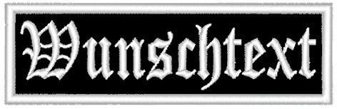 Aufnäher personalisiert mit deinem Wunschtext rechteckig (Rec1) 8x2,5cm (wahlweise zum Annähen, mit Klett oder zum Aufbügeln)