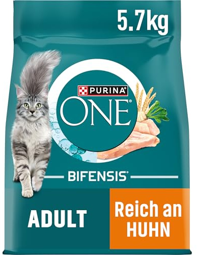 PURINA ONE BIFENSIS Adult Katzenfutter trocken, reich an Huhn, 1er Pack (1 x 5,7kg)