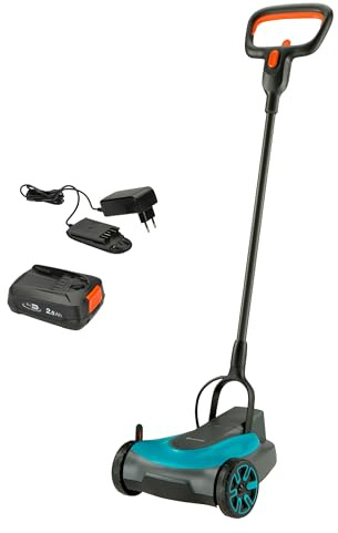 Gardena Akku-Rasenmäher HandyMower 22/18V P4A Ready-to-Use Set: Kompakt, Leichtgewicht, Mulchmesser, Rasenflächen bis 50 m², Kabellos (14620-20)